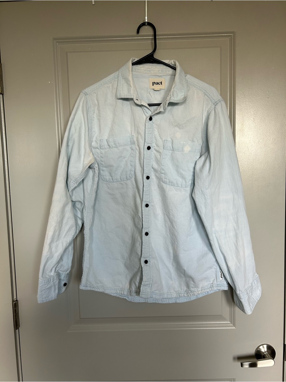 Pact Light Blue Long-Sleeve Shirt Jacket